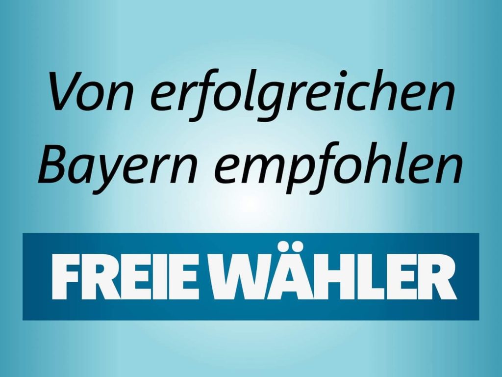 Banner Freie Wähler "Von erfolgreichen Bayern empfohlen"